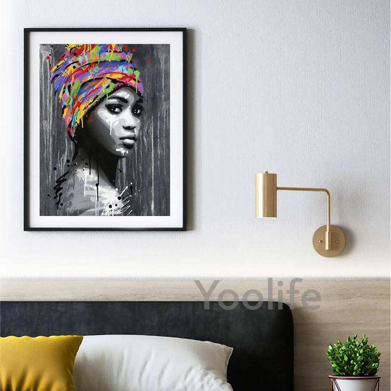 Africa Map Posters and Prints Watercolor Map Travel Wall Art Canvas Painting Grey Black White Picture for Living Room Home Decor - Image 4