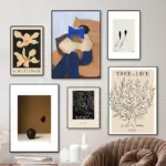 Abstract Minimalism Canvas Print Posters Lemon Vase Geometric Art Poster Decor Vintage Wall Art Painting Room Bedroom Decpration