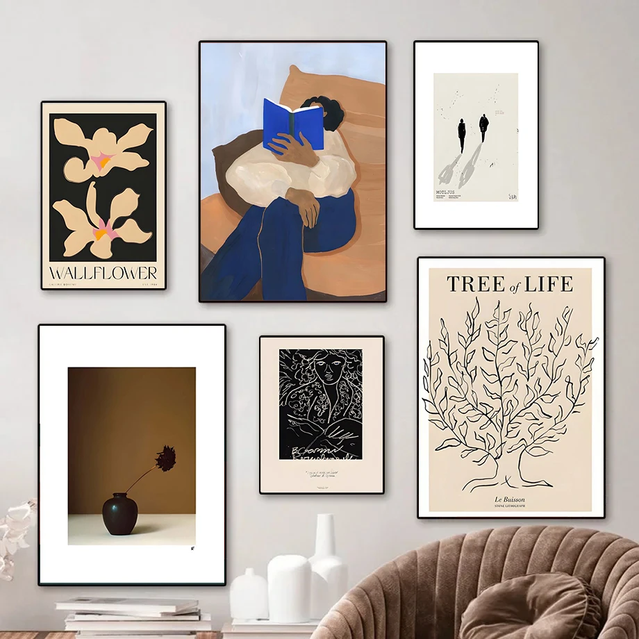 Abstract Minimalism Canvas Print Posters Lemon Vase Geometric Art Poster Decor Vintage Wall Art Painting Room Bedroom Decpration