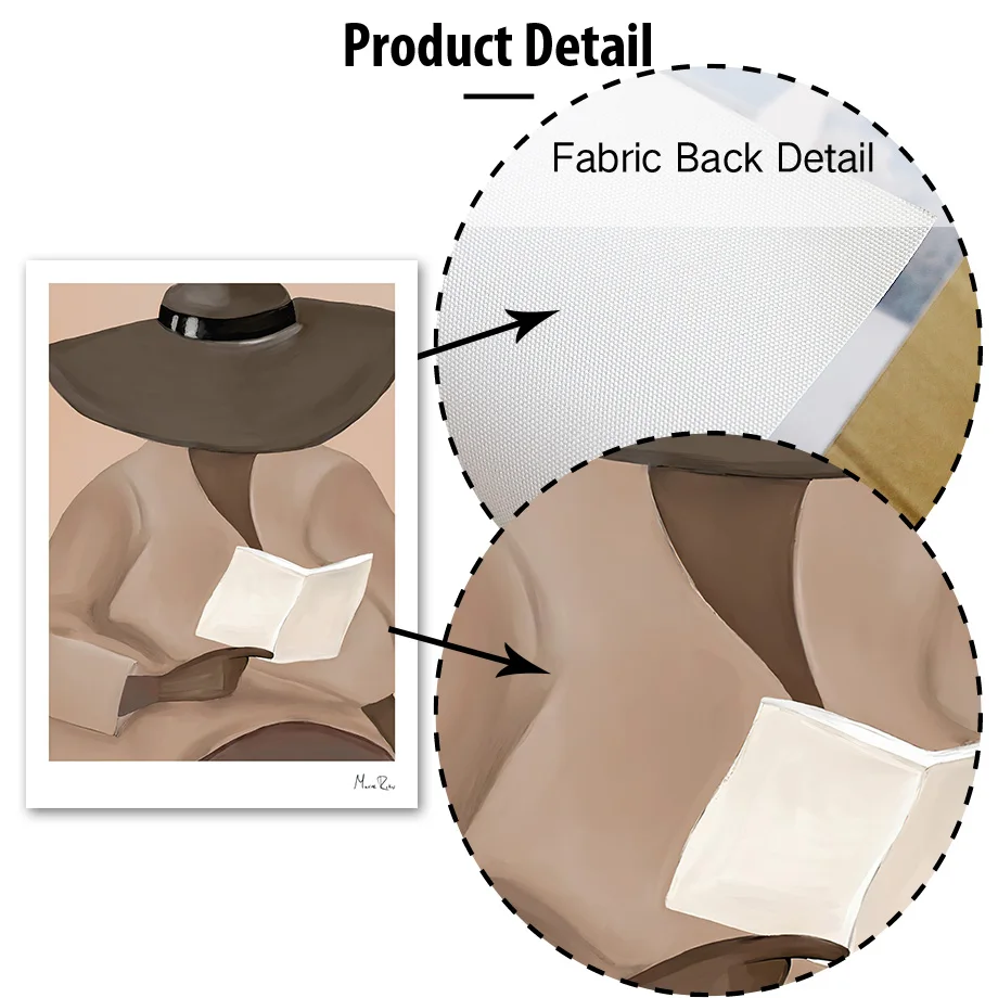 Boho Girl Book Line Rainbow Vase Quote Wall Art Canvas Painting Abstract Posters Prints Hotel Bar Pictures For Living Room Decor - Image 4