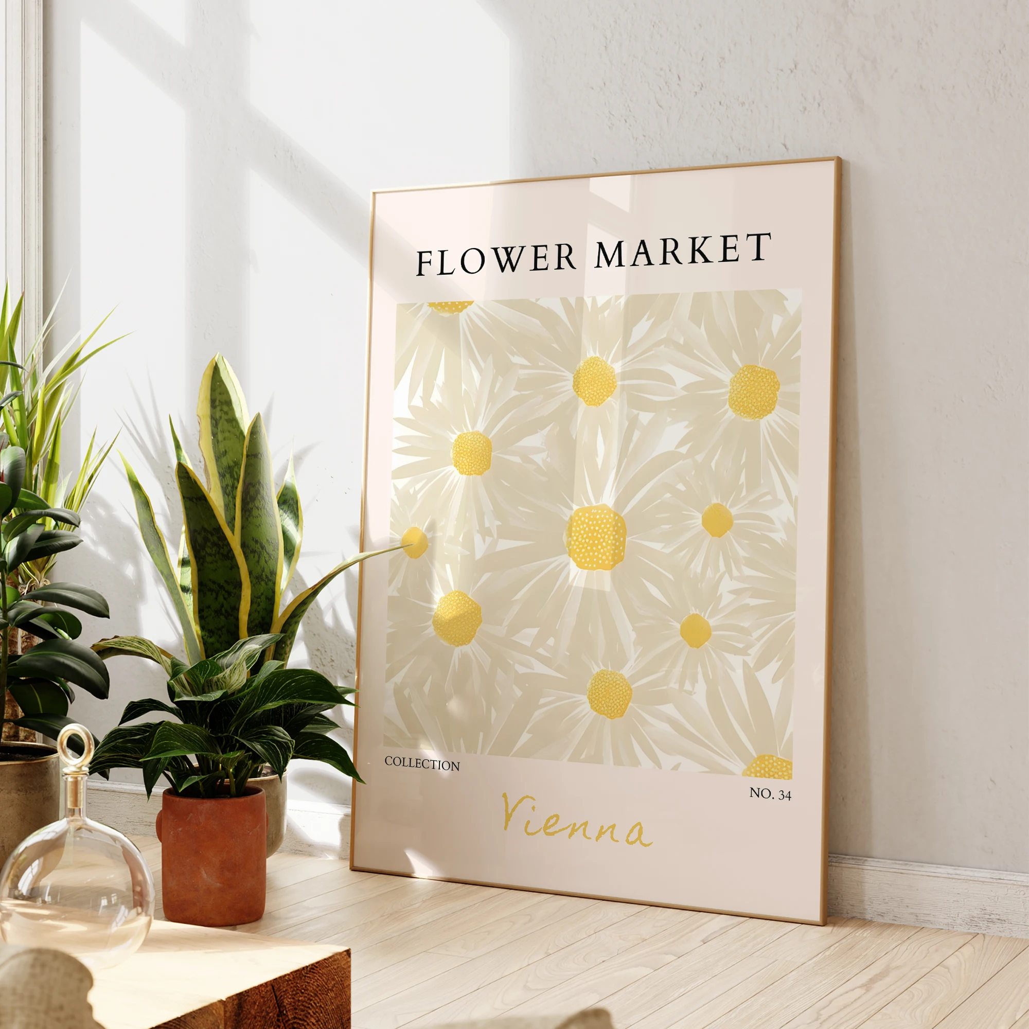 Modern Flower Market Yellow Flowers Wall Art Prints Canvas Painting Poster Picture For Living Room Bedroom Home Decor - Image 3