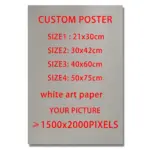 Customized matte white Art Paper poster anime game poster personalized character pet animal modern art painting decoration