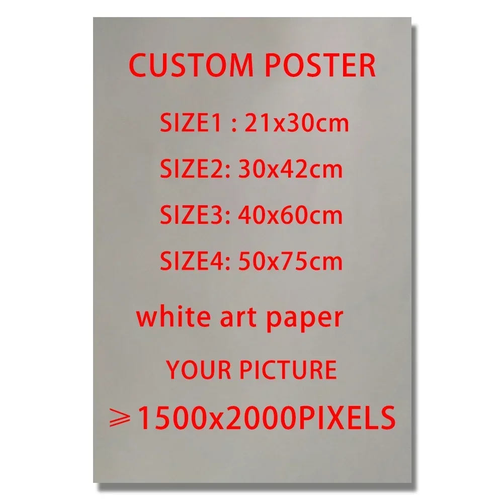 Customized matte white Art Paper poster anime game poster personalized character pet animal modern art painting decoration
