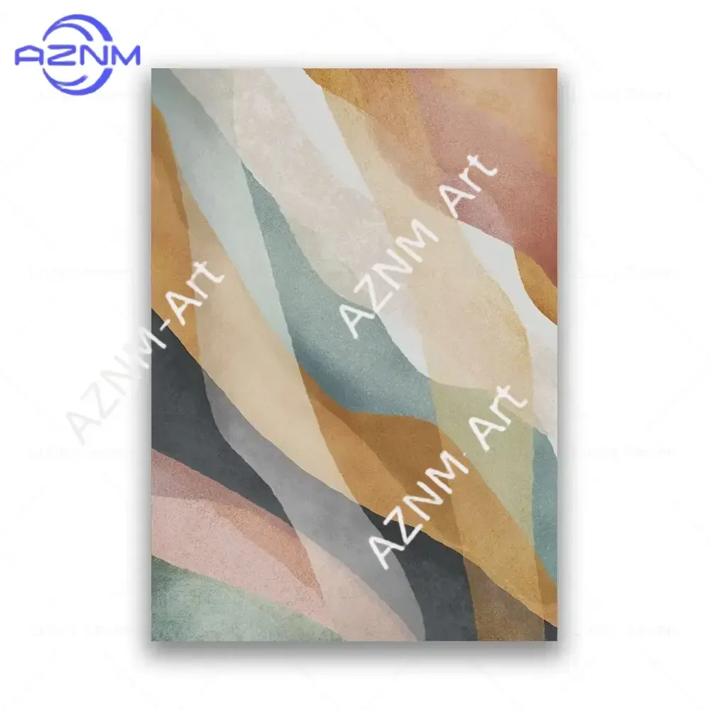 1/3pcs Boho Abstract Wall Art Print Color Block Painting Line Art Canvas Poster Modern Wall Picture Living Room Home Decoratio - Image 3