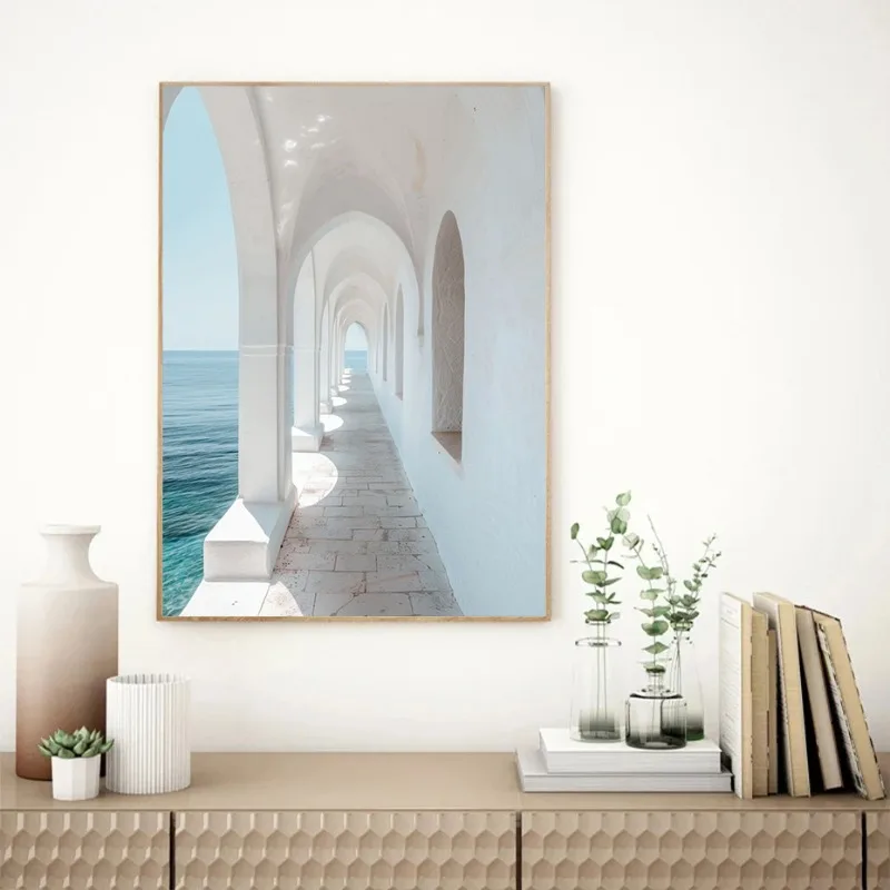 Greece Santorini Beach Summer Modern Travel Landscape Posters and Prints Canvas Printing Wall Art Picture for Living Room Decor - Image 2