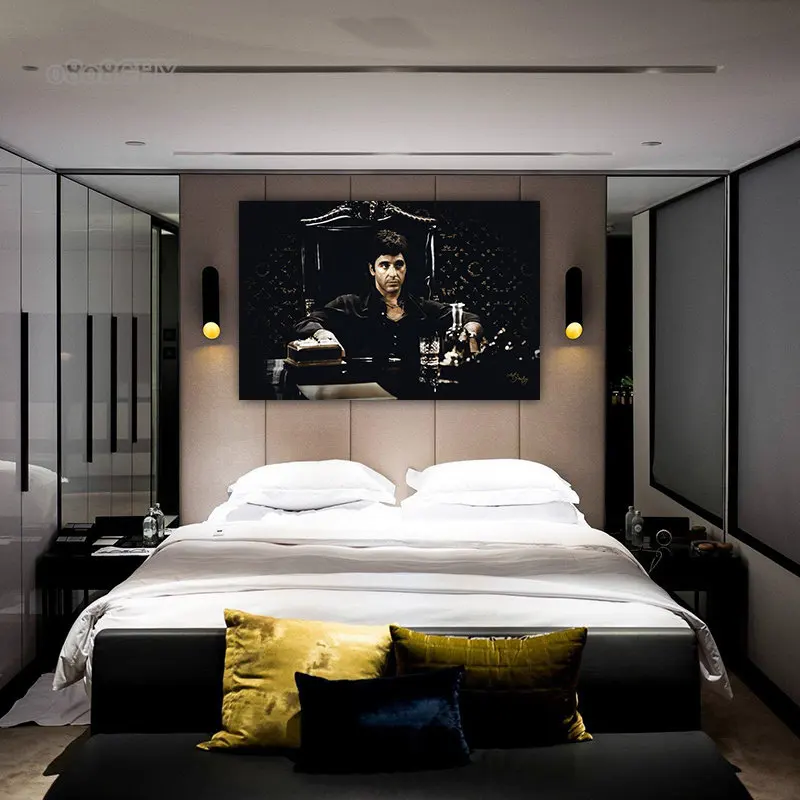 Movie Scarface Portrait Luxury Art Canvas Painting Prints Poster Cool Character Wall Art Picture for Modern Living Room Decor - Image 2