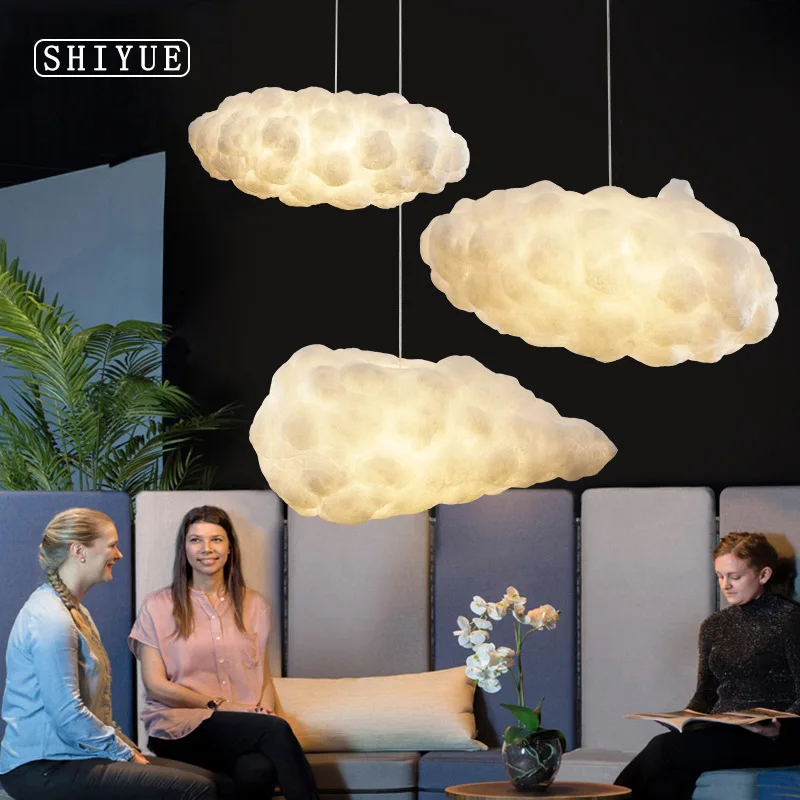 Modern White Cloud Pendant Lamp, Creative Hanging Light for Cafe, Shop, Restaurant & Kids Bedroom Decor - Image 5