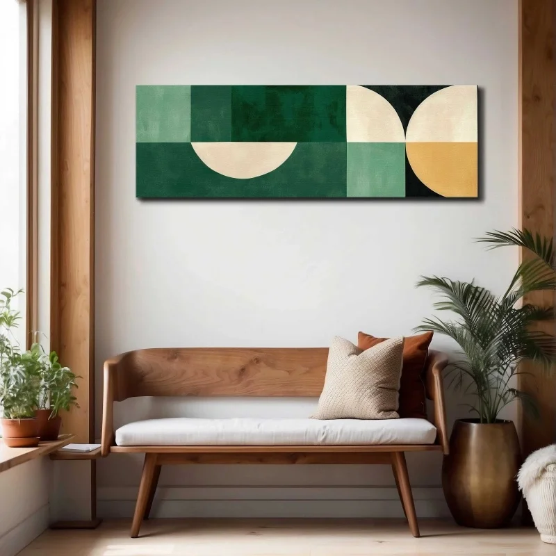 Unframed Mid Century Wall Art, Geometric Modern Wall Art, Mid Century Modern Print, Large Wall Art , Above Bed/ Couch Decor - Image 3