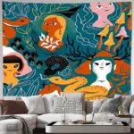 Dreamy Forest Tapestry Wall Hanging Mystical Nature Decor Bohemian Home Textile Witchy Aesthetic Celestial Wall Art Fantasy Land