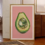 Disco Ball Avocado Wall Art Prints Canvas Painting Poster Picture For Living   Kids BedRoom Home Decor