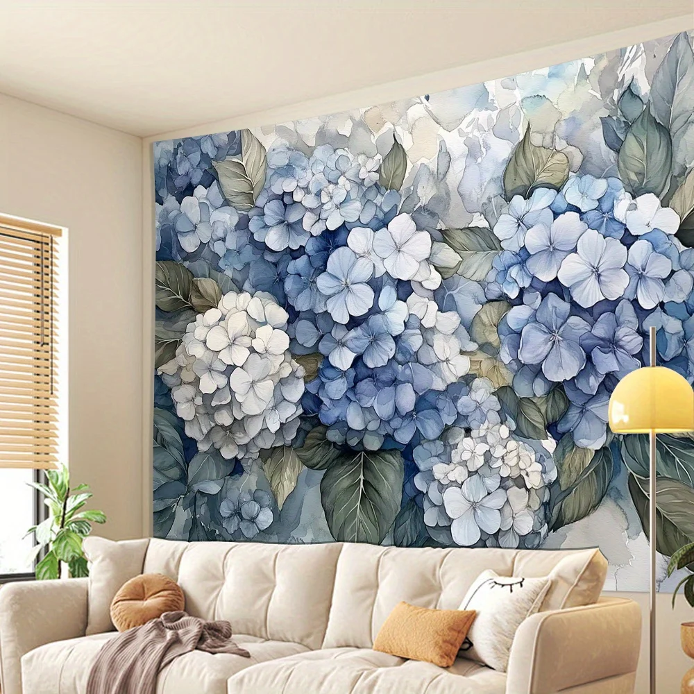 1 piece of elegant floral tapestry, polyester fabric, machine washable, suitable for bedroom living room decoration - Image 5