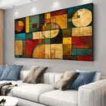 A modern abstract canvas art print, art decoration style ink wall hung poster, suitable for decoration in living rooms, bedrooms