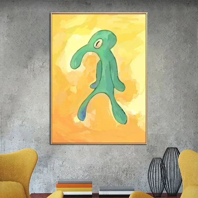 Nordic Bold And Brash Gallery Art Poster Squidward Canvas Painting Print Wall Art Picture for Living Room Home Decor Frameless - Image 3