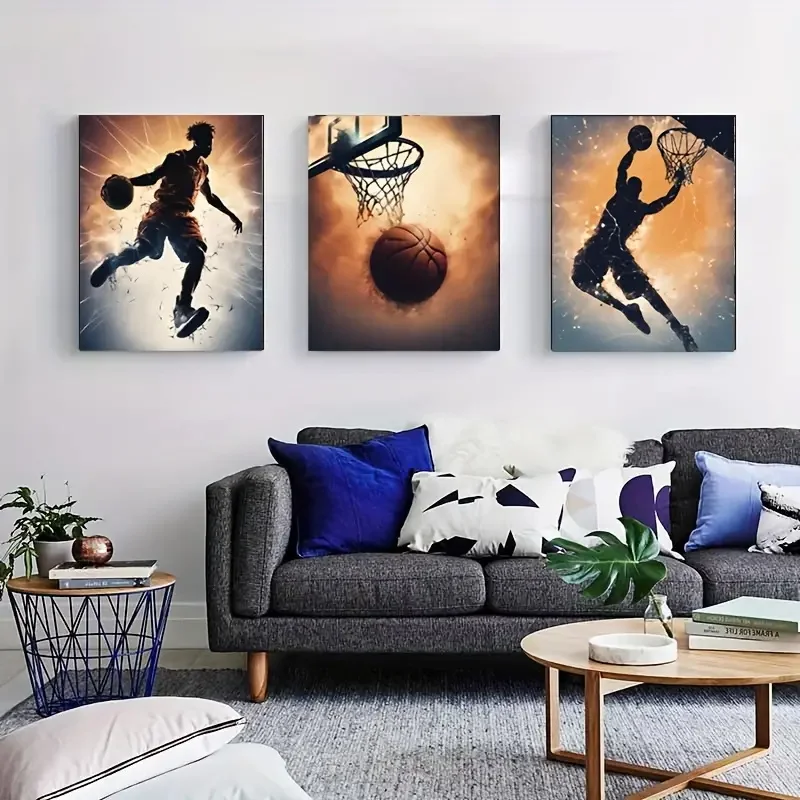 3pc Basketball Wall Art Pose Canvas Printing Poster Basketball Sports Art Decor Living Room Dormitory Decor Gift for Boyfriends - Image 6