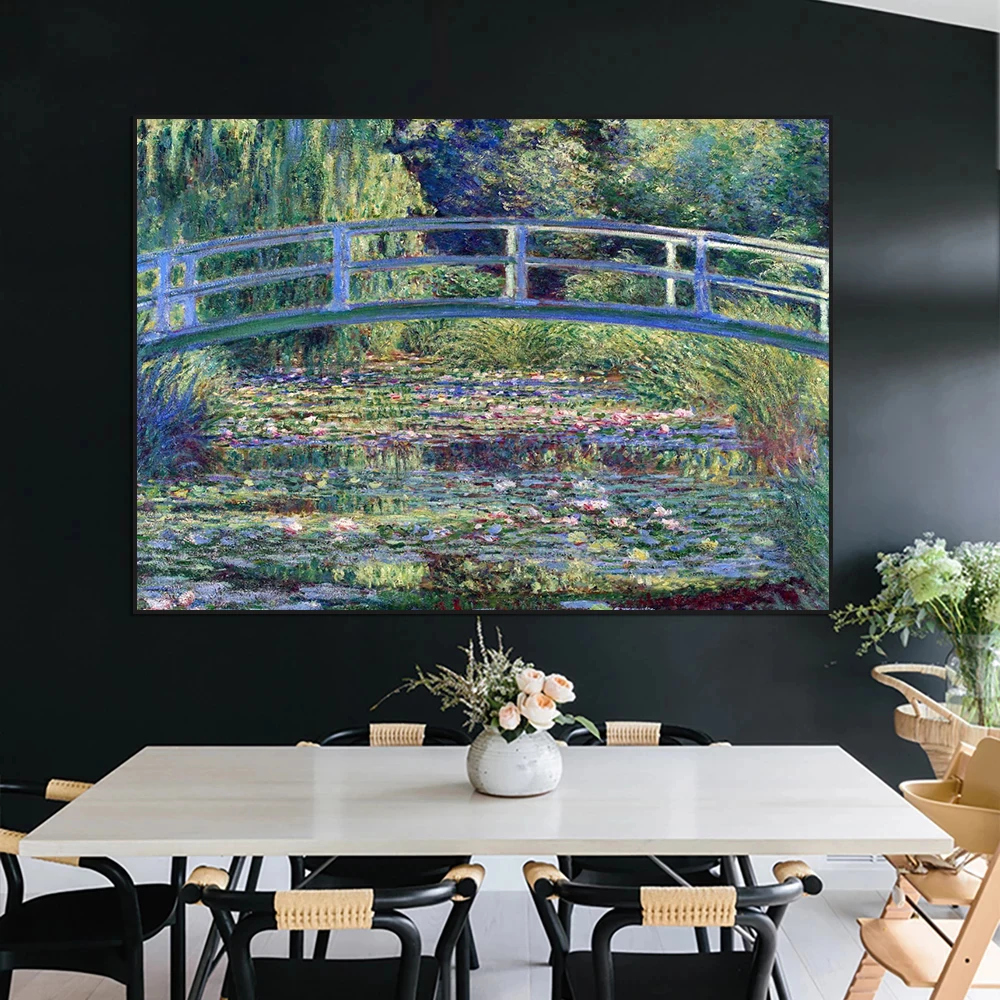 Famous Claude Monet Artwork Sunset Lotus Posters and Prints Wall Art Picture Canvas Painting for Bedroom Office Cafe Home Decor - Image 3