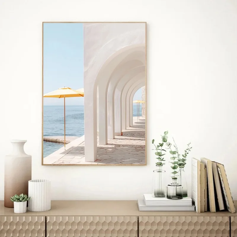 Greece Santorini Beach Summer Modern Travel Landscape Posters and Prints Canvas Printing Wall Art Picture for Living Room Decor - Image 3