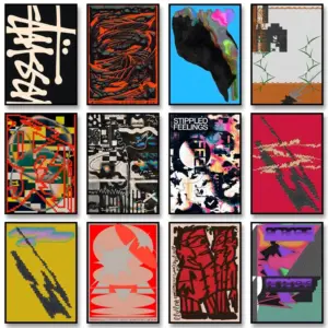 Vintage Abstract Classic Canvas Poster Retro Extreme Art Canvas Painting Print Wall Art Picture for Living Room Home Decorati