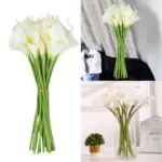 1/10 Pieces Artificial Flowers Calla Lily Bunch Fake Bouquet Table Home Wedding Decoration Fall Decor Artificial Dried Flowers