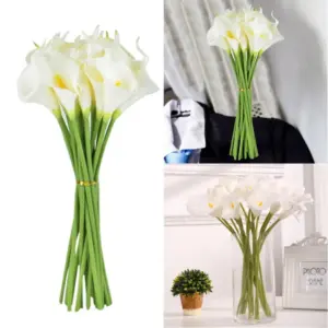 1/10 Pieces Artificial Flowers Calla Lily Bunch Fake Bouquet Table Home Wedding Decoration Fall Decor Artificial Dried Flowers