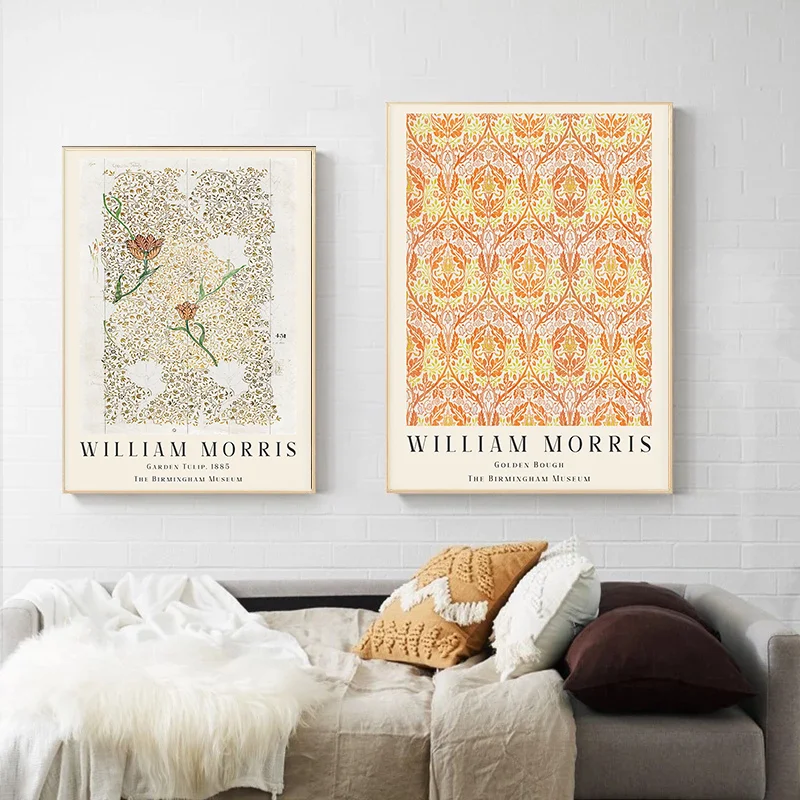 William Morris Artwork Print Poster Tulip Flowers Plants Printable Art Nouveau Exhibition Floral Painting Kitchen and Room Decor - Image 3