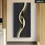 1PC 2D flat frameless modern minimalist style light and shadow decorative painting, suitable for living room, entryway, and hall
