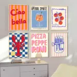 Color Gallery Wall Set Dopamine Decor La Dolce Vita Aesthetic Poster Italian Summer Print Kitchen Bar Cart Art Painting Decor