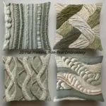 2D flat printing Stylish Rope Patterned Cushions with 2D Printing Polyester pillowcase sofa decorative cushion cover