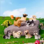 New Cute Resin Craft Miniature Figure Tiny for Bonsai Micro Landscape Fairy Garden Decor Mini Small Dog Puppy Animal Decoration