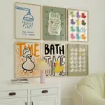 Funny Cute Bath Time Duck Bathroom Shower Singing Quote Art Poster Canvas Painting Wall Prints Picture Living Room Home Decor