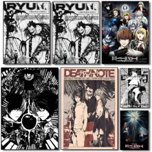 Anime Death Note DN L Classic Vintage poster art HD canvas advanced aesthetic Printing Paper Wall Art for Living Room Home Decor