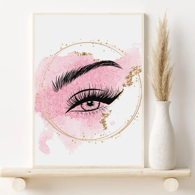 Boho Chic Salon Wall Art Microblading Lash Tech Canvas Prints Minimalist Beauty Studio Decor for Hair Spa Brow Studio Aesthetic - Image 4