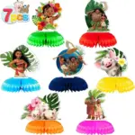 Ocean Adventures Moana Honeycomb Desktop Decor Birthday Party Table Toppers Decor Kids Baby Shower Birthday Party Supplie