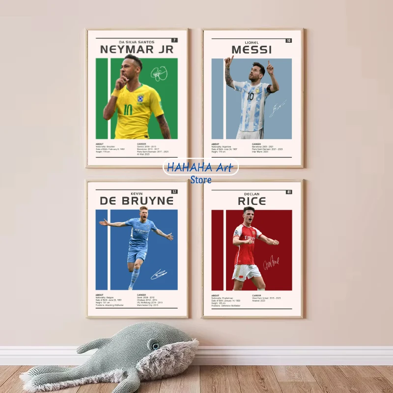Famous Football Star Soccer Sports World Athlete The Best Player Poster Print Wall Art Pictures Canvas Painting Room Home Decor - Image 3
