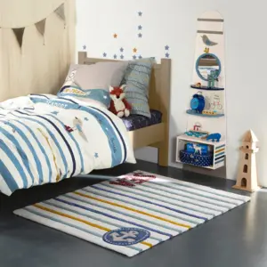 Cartoon Boy Children's Rugs for Bedroom Home Fluffy Soft Mat Washable Bedside Plush Rug Large Area Living Room Decoration Carpet