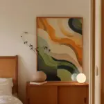 "Wavy Earth Tone Textured Abstract Wall Print Decor - Warm Boho Art for Bedroom Accent, Living Room Wall Decor, or Minimalist Ho