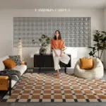 Retro Plaid Living Room Decoration Rug Cloakroom Large Area Carpet Nordic Style Rugs for Bedroom Home Fluffy Soft Plush Mat