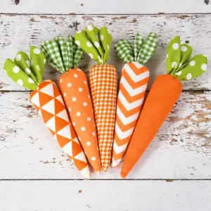 1/5pcs Easter Carrot Ornaments 2026 Spring Easter Party Decoration for Home Kids Birthday Favors Gift Soft Artificial Carrot Toy