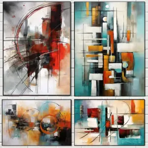 Classic Abstract Wall Art Matte Colour Oil Painting on Canvas Print Poster Home Decor Living Room Bedroom Decorative Painting