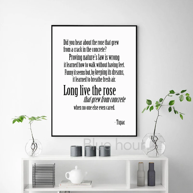 Tupac Shakur Black White Photography Canvas Art Prints Rap Poster Modern Hip Hop Music Lyrics Wall Pictures Living Room Decor - Image 4