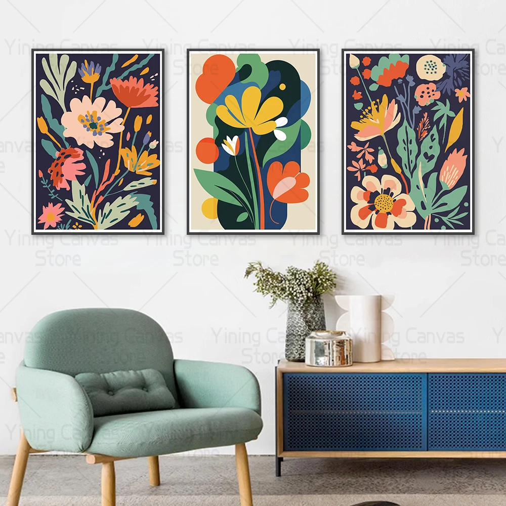 Abstract Plant Coloful Flower Market Poster Matisse Canvas Painting Art Nordic Posters Prints Wall Pictures Living Room Decor - Image 2
