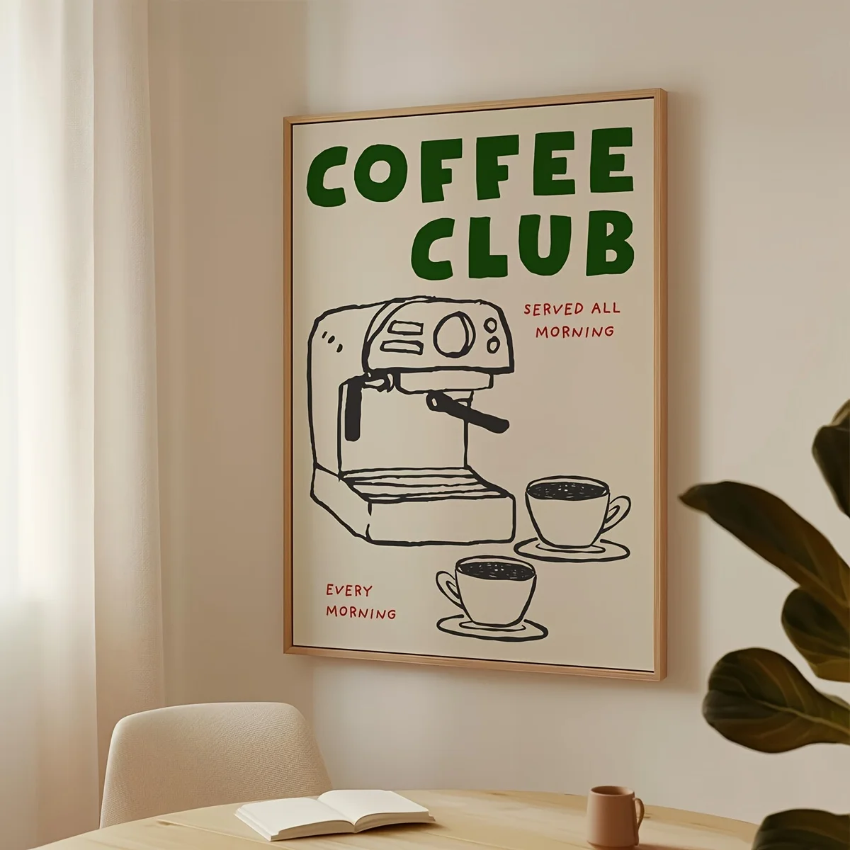 Cartoon Animal Text Art Coffee Print Painting Minimalist Wall Art Room Decoration Canvas Poster Prints Coffee Lover Gift Poster - Image 4