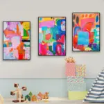 Abstract Mid Century Wall Art Print Poster Modern Colorful Large Gallery Wall Art Decor Nordic Canvas Painting Home Room Decor