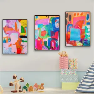 Abstract Mid Century Wall Art Print Poster Modern Colorful Large Gallery Wall Art Decor Nordic Canvas Painting Home Room Decor