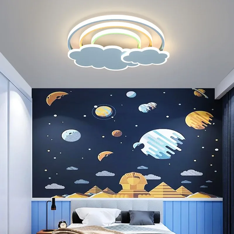 Modern Ceiling Lights Nordic Minimalist Rainbow Cloud LED Lamp for Home Decoration Children's Rooms Bedrooms Lighting Fixtures - Image 4