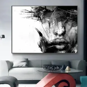 Modern Minimalist Wall Art Black and White Abstract Women Cuadros HD Canvas Poster Prints Home Bedroom Living Room Decoration