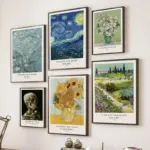 Vincent Van Gogh Writings Canvas Prints Painting Posters Great Work The Starry Night Poster Wall Art Living Room Bedroom Decor