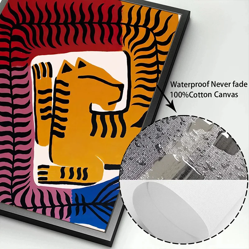 Ancient Egypt Colorful Abstract Boho Poster Tiger Leopard Figure Wall Art Prints Canvas Painting Pictures For Living Room Decor - Image 6