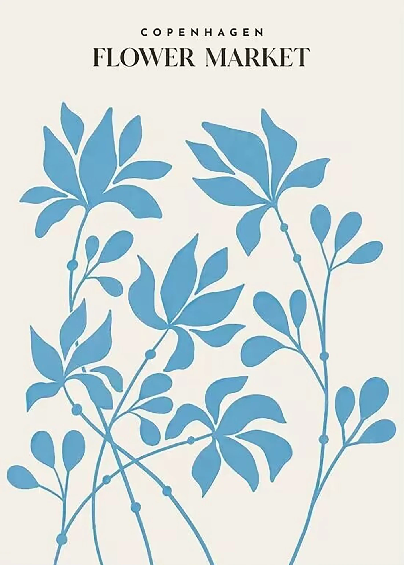 Blue Flower Market Minimalism Wall Art Canvas Painting Nordic Posters And Prints Abstract Wall Pictures For Living Room Decor - Image 4