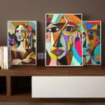 Abstract Cubism Canvas Painting Picasso Style Character Head Minimalist Art Posters Prints Wall Living Room Home Decor Picture