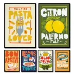 Beans on Toast Cartoon Funny Food Prints and Posters Bon Appetit Quote Canvas Painting Kitchen Wall Picture Club Bar Shop Decor